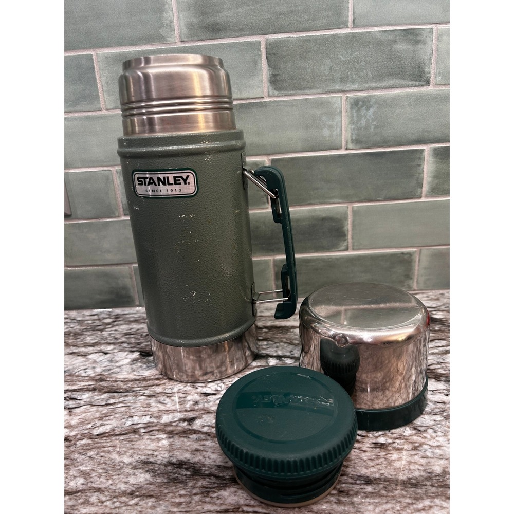 Stanley Classic Vacuum Insulated Food Jar 24oz Hammertone Green 10-01287-033